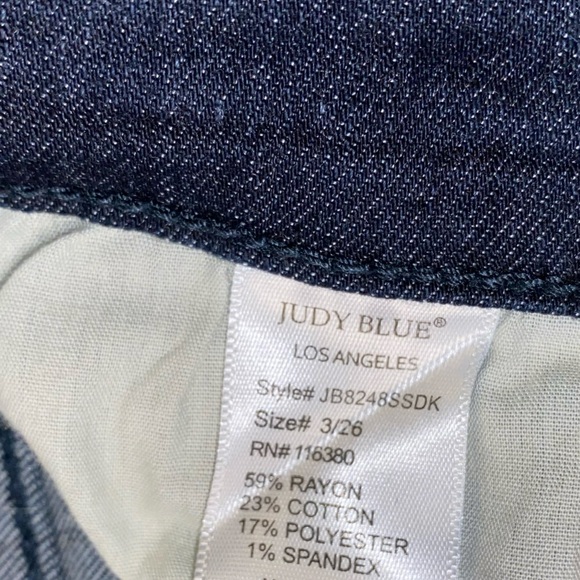 Judy Blue Straight fit Jeans Size 3 26 Dark Wash - Picture 3 of 5